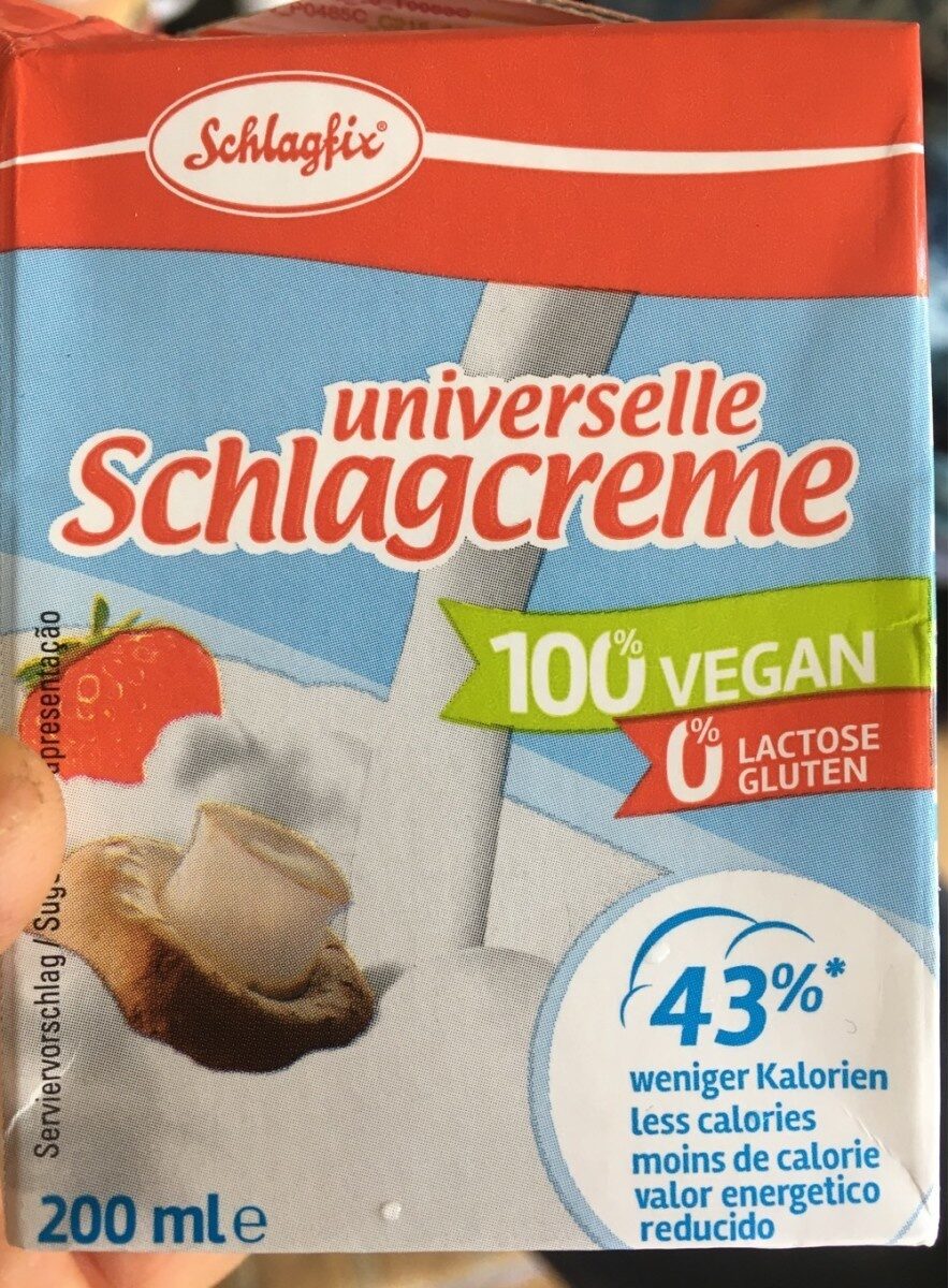 Universelle schlagcreme - Nutrition facts