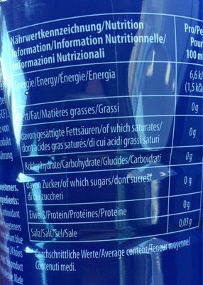 L-carnitine Drink Light, Apple-kiwi - Nutrition facts - fr