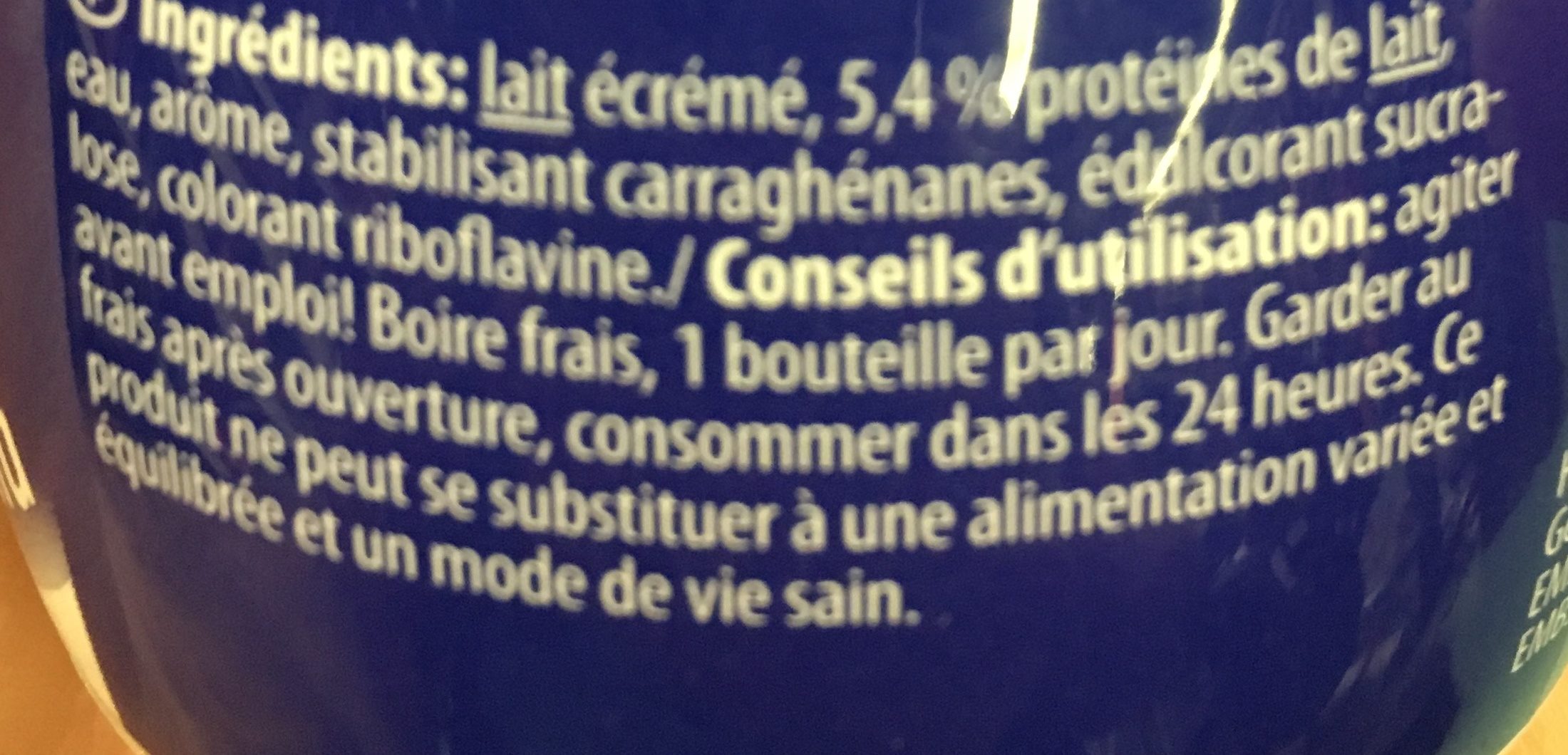 Active Pro 80, Vanille - Ingredients - fr