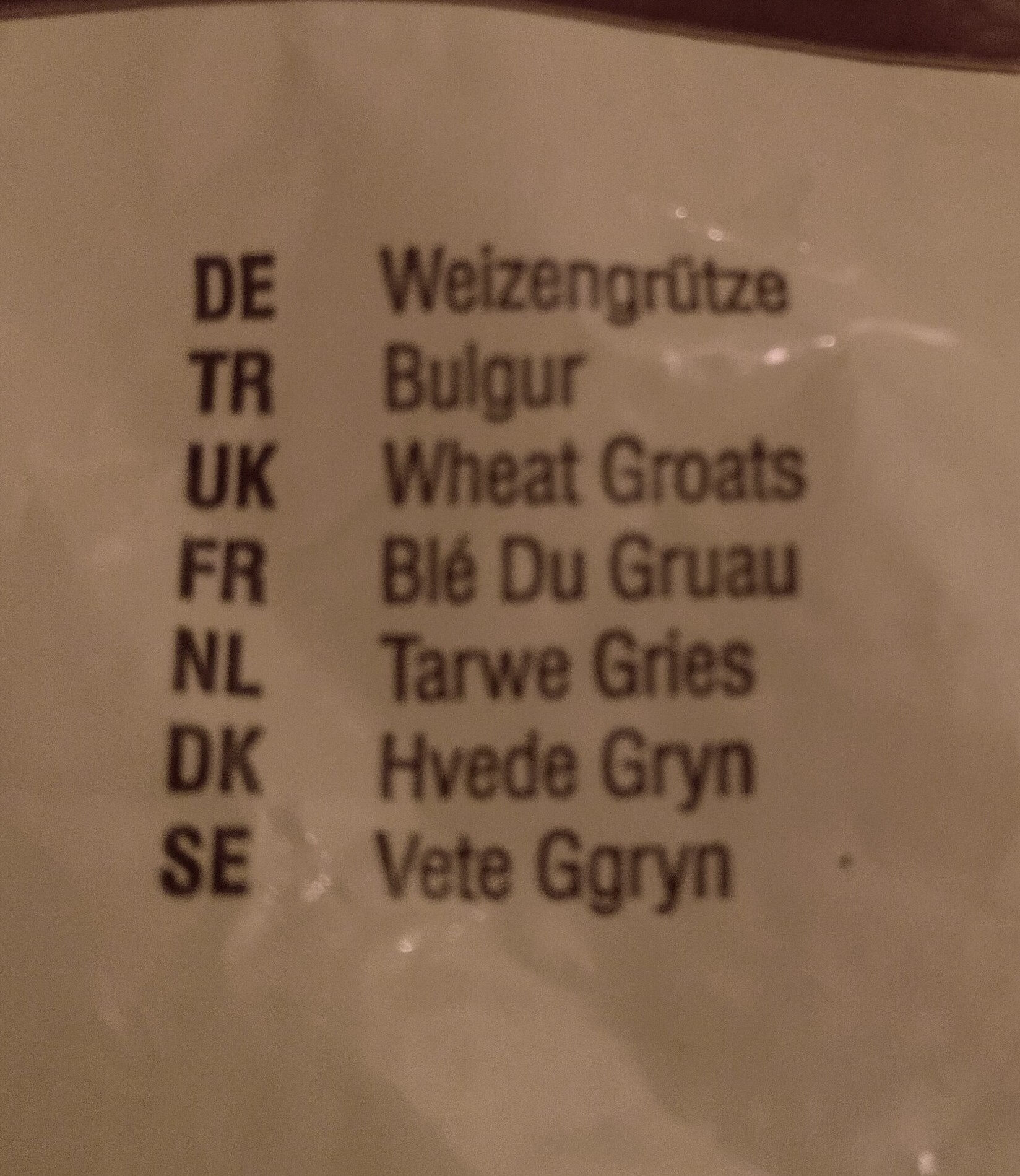 Esmer Pilavlik Bulgur - Weizengrütze Dunkel Grob - Ingrediënten - de