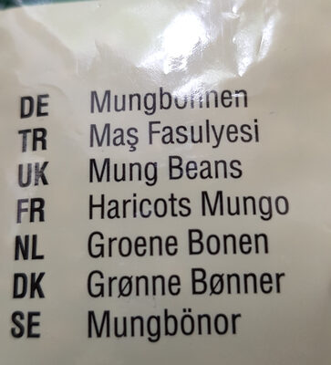 Maş fasulye/ Mung beans / Mungbohnen - İçindekiler