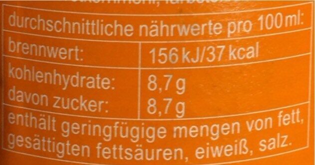 Orange - Tableau nutritionnel - de