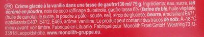 Crème Glacé Vanille en Coupe de Gaufre - Zutaten - fr