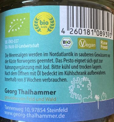 meeresalgen mit bärlauch pesto - Recycling instructions and/or packaging information