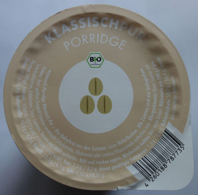 Porridge Klassisch Pur - Nährwertangaben