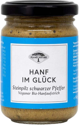 Hanf im Glück Steinpilz schwarzer Pfeffer Vaganer Bio-Hanfaufstrich - Produkt