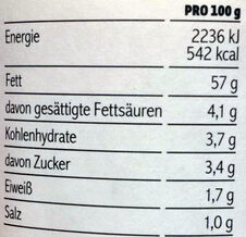 Mayo vegan + Knoblauch - Voedingswaarden - de