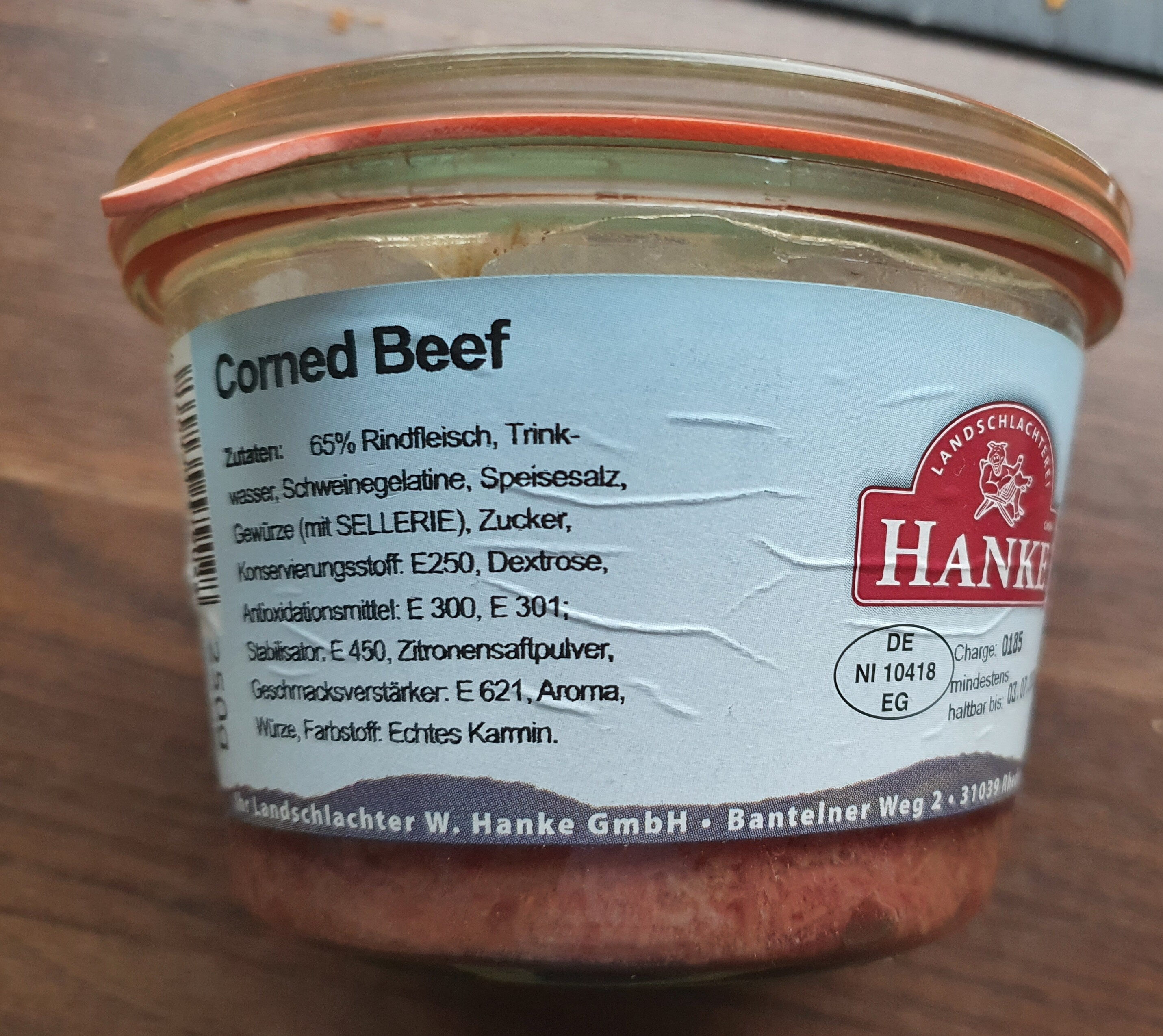 Hanke Corned Beef - Produkt