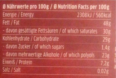 Edelbitter - Nutrition facts