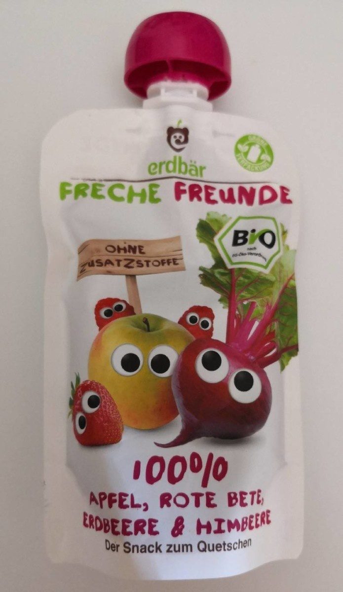 Freche Freunde Apfel, rote Beete, Erdbeere & Himbeere - Product - de