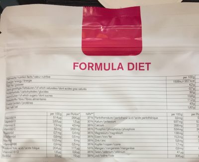 Low-carb Diettpakke: Nu3 Formula Diet + Nu3 Low Carb Rice - Nutrition facts - fr