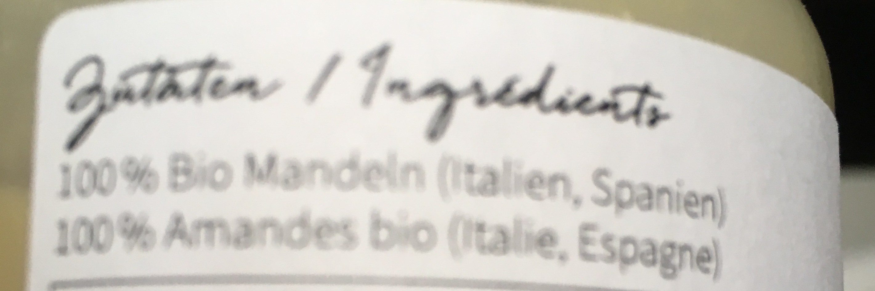 Mandelmus - Ingredients - fr