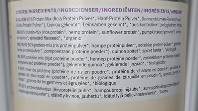 Vegan Protein Drink Raw - 成分 - de