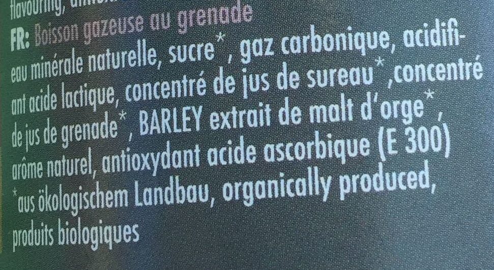 Bio Granatapfel - Ingredienti - fr