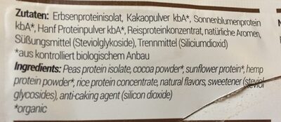 Foodspring Vegan Protein Schokolade - Ingrédients