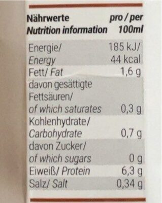 Vegan Protein Shake Chocolate & Almond Geschmack - Nährwertangaben - en