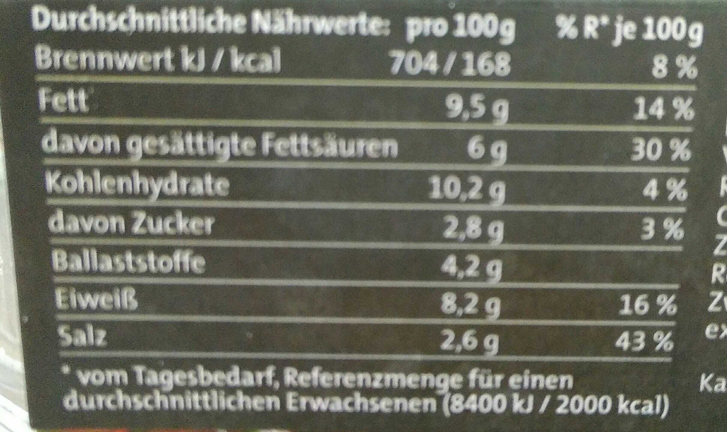 Schinken Bratwurst aus Erbsenprotein - Voedingswaarden - de