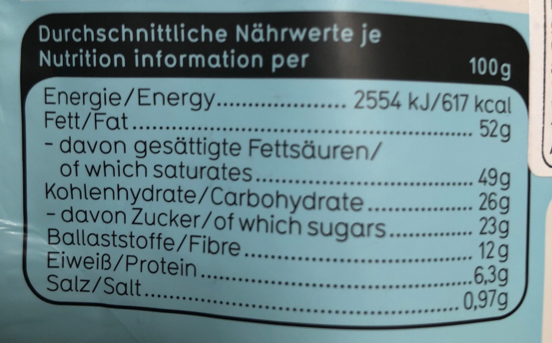 Coconut Chips Cacao - Nutrition facts - fr