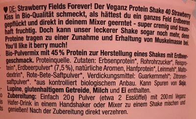 Protein shake - Zutaten