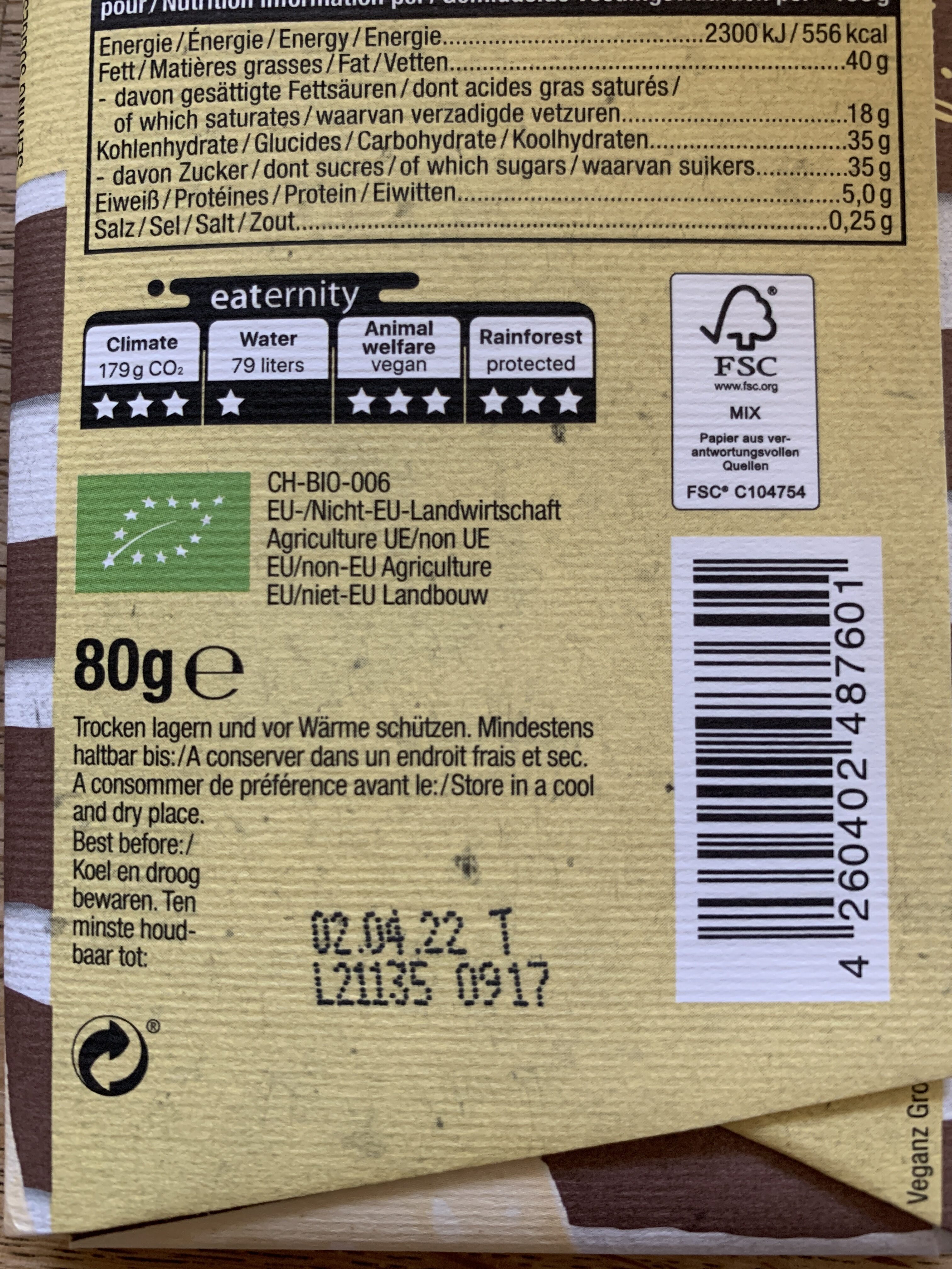 White roasted almond - Wiederverwertungsanweisungen und/oder Verpackungsinformationen