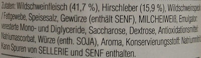 Wild Leberwurst - Ingredients