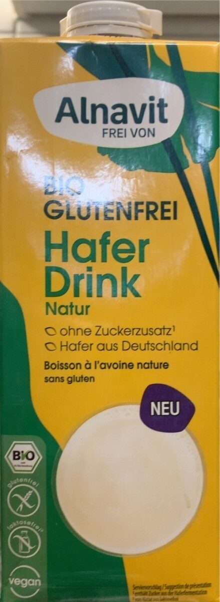 Hafer Drink Natur Bio Glutenfrei - Producte - es