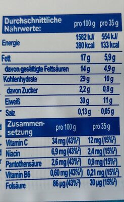 Protein 30 High Protein Bar Vanilla Flavour - Nutrition facts - de