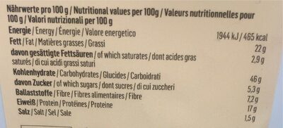 Bio Linsenflips mit Erdnuss - Valori nutrizionali