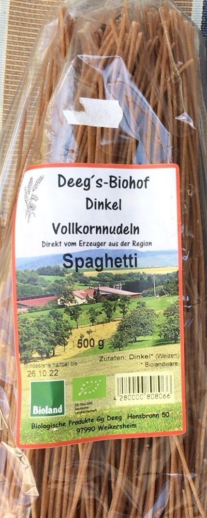 Spaghetti Vollkornnudeln - Produkt