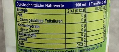 Stevia flüssigsüsse - Nutrition facts