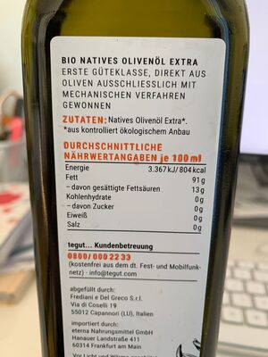 Olivenöl Bio - Ingredienser - de