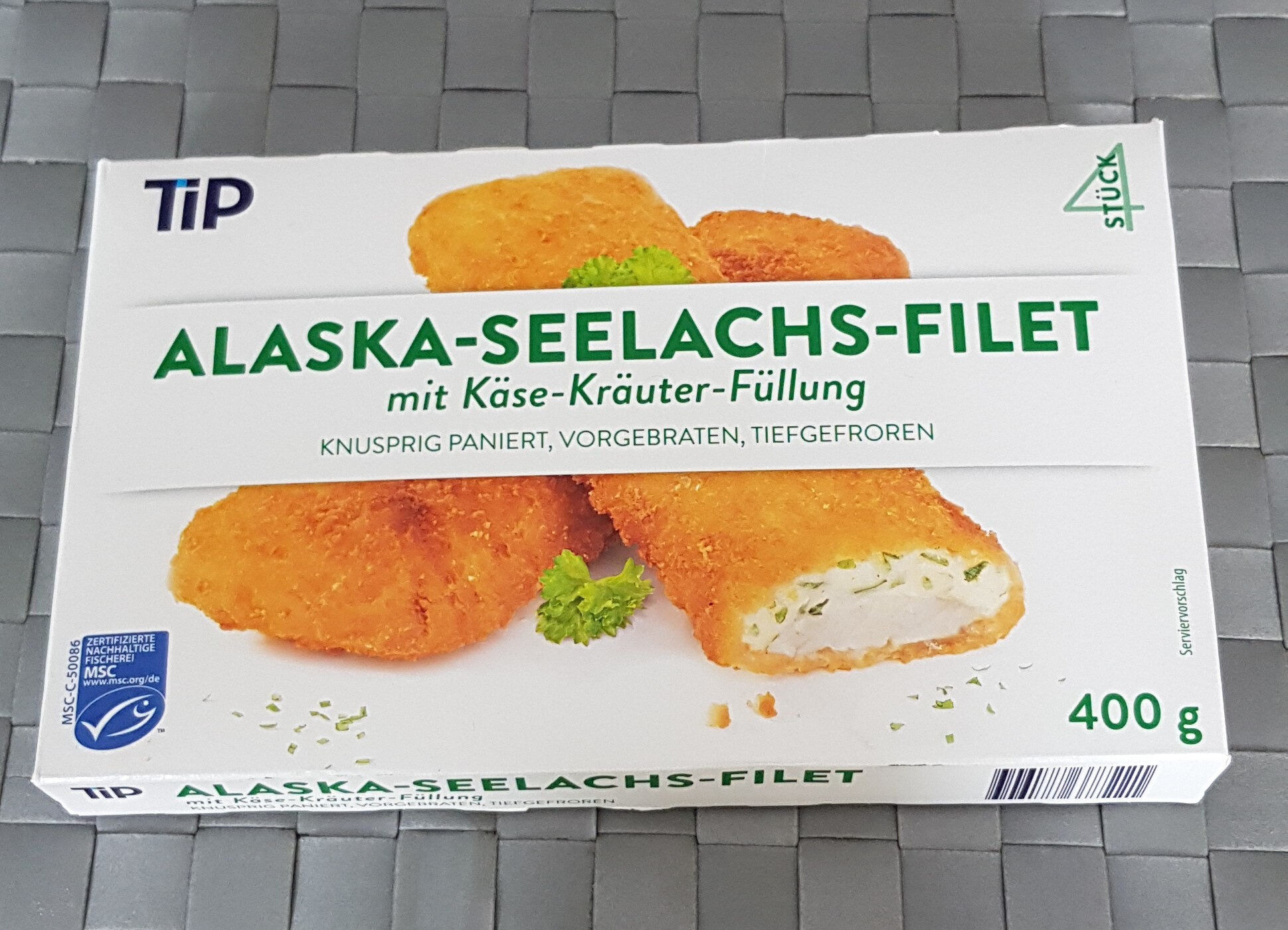 Alaska-Seelachs-Filet mit Käse-Kräuter-Füllung - Product - de