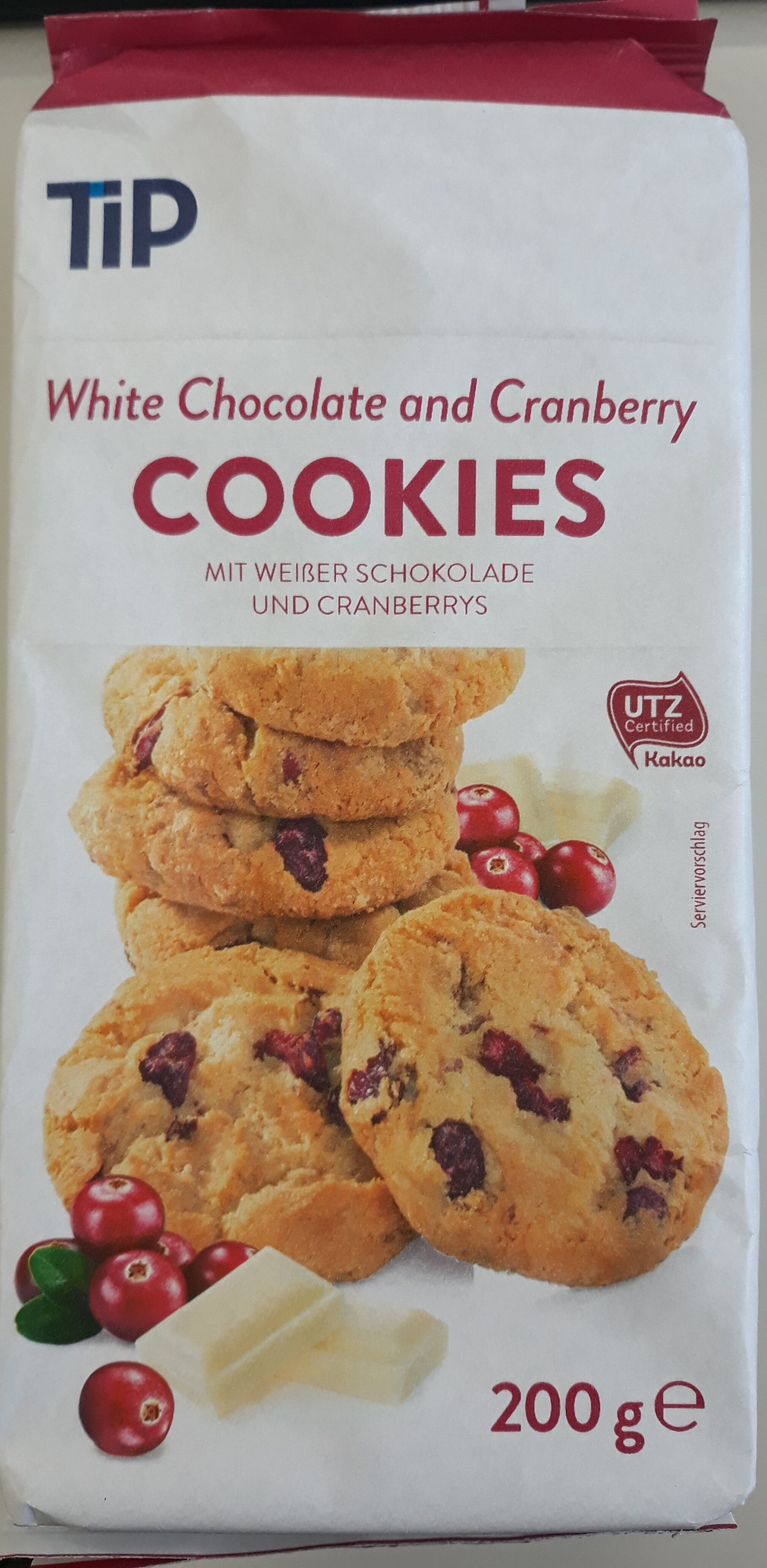 White Chocolate and Cranberry COOKIES - Produkt