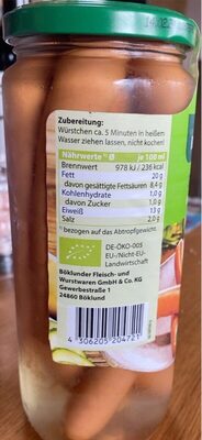 Bio Wiener - Valori nutrizionali - fr
