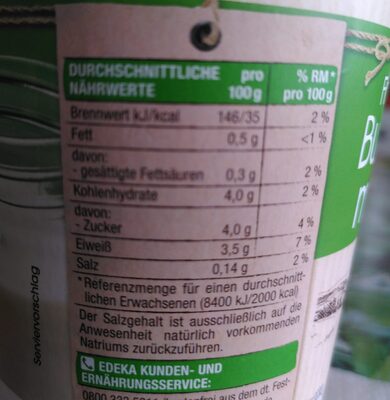 Frische Buttermilch - Nutrition facts - de
