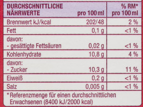 Heimische Früchte Apfel Johannisbeer Kirsch Direktsaft - Voedingswaarden - de