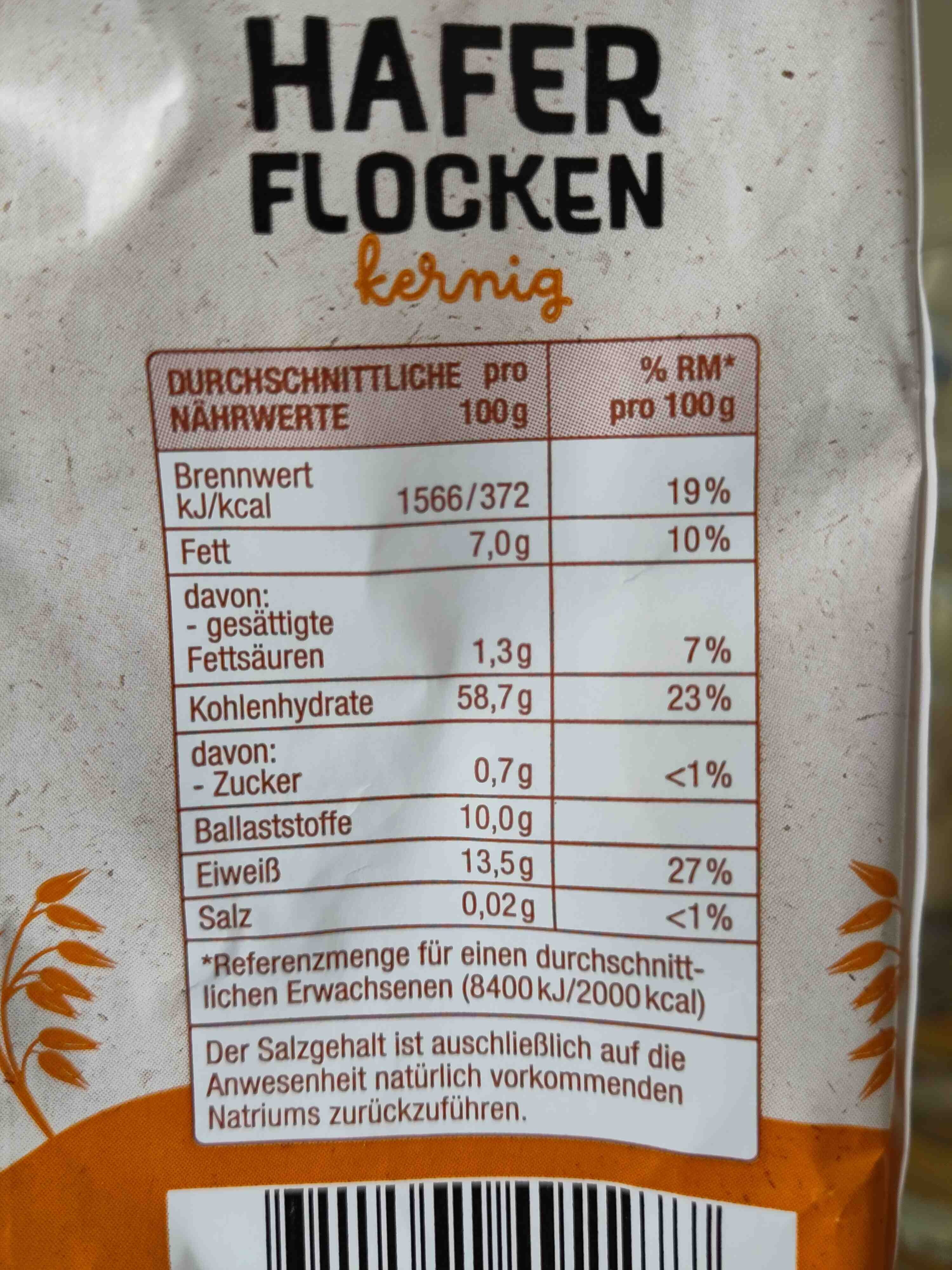 Haferflocken Kernig - Ingredients