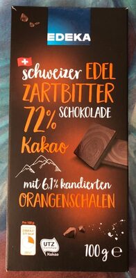 Edelzartbitter Schokolade Orangenschalen - Product - de