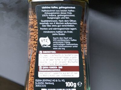 Hochlandkaffee, Gold, klassisch - Información nutricional - de
