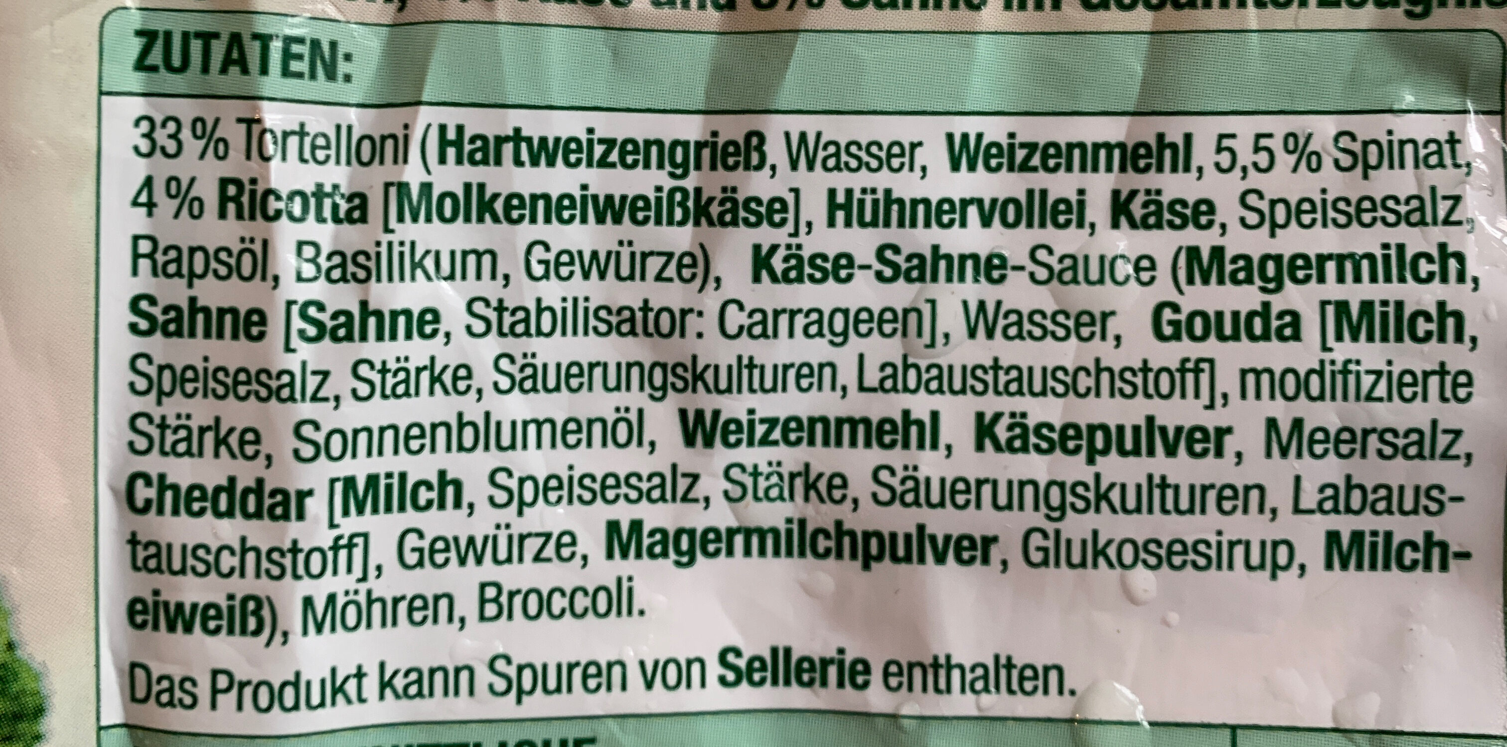 Tortellini Käse Sahne - Ingredients - de