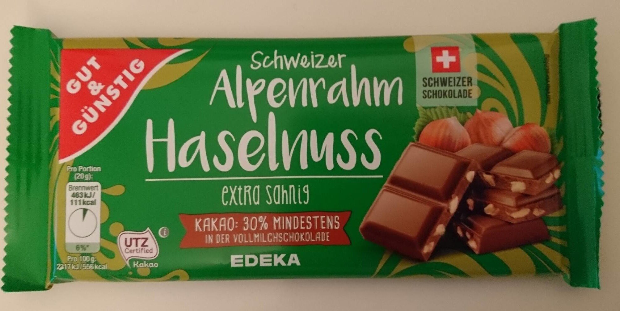 Schweizer Alpenrahm Haselnuss - Produkt - de
