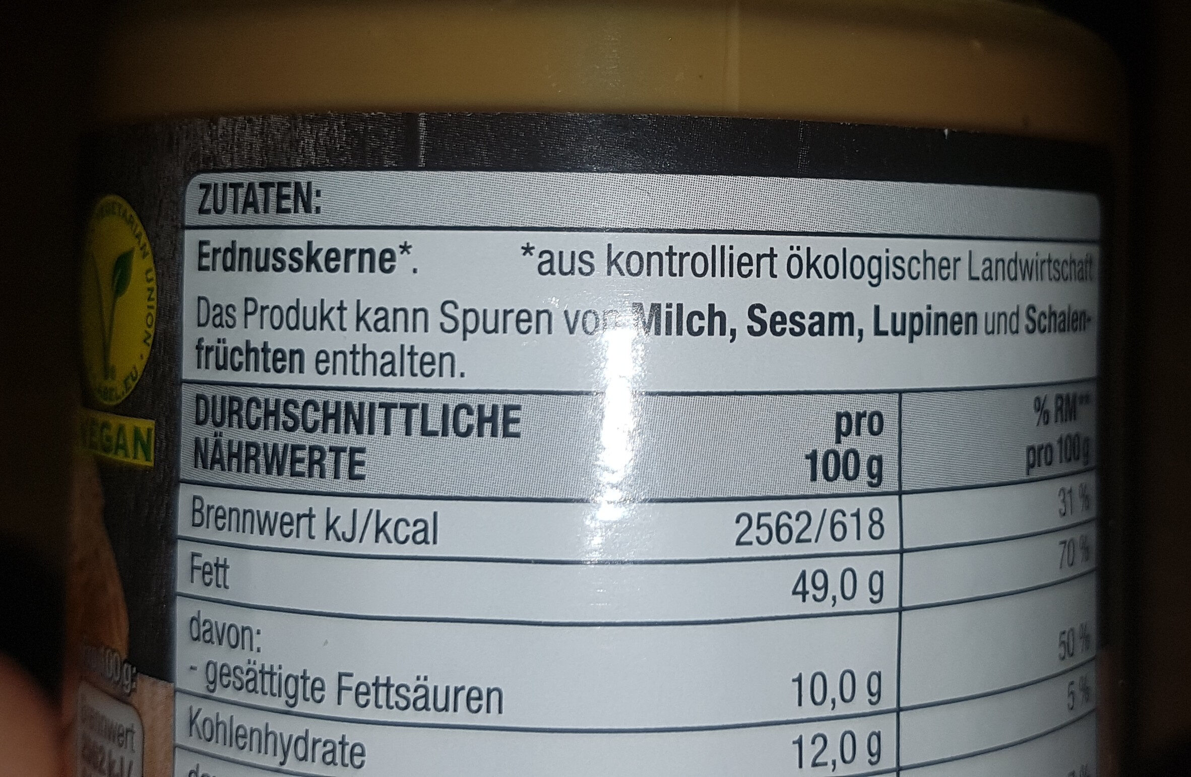 Erdnussmus - Ingrediënten - de