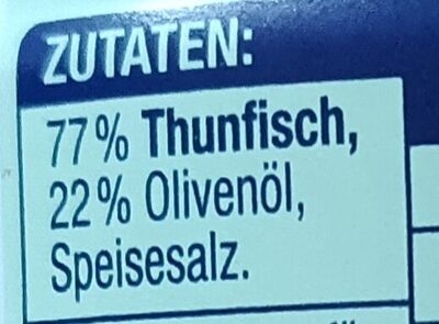Thunfisch Filets in Olivenöl - Zutaten