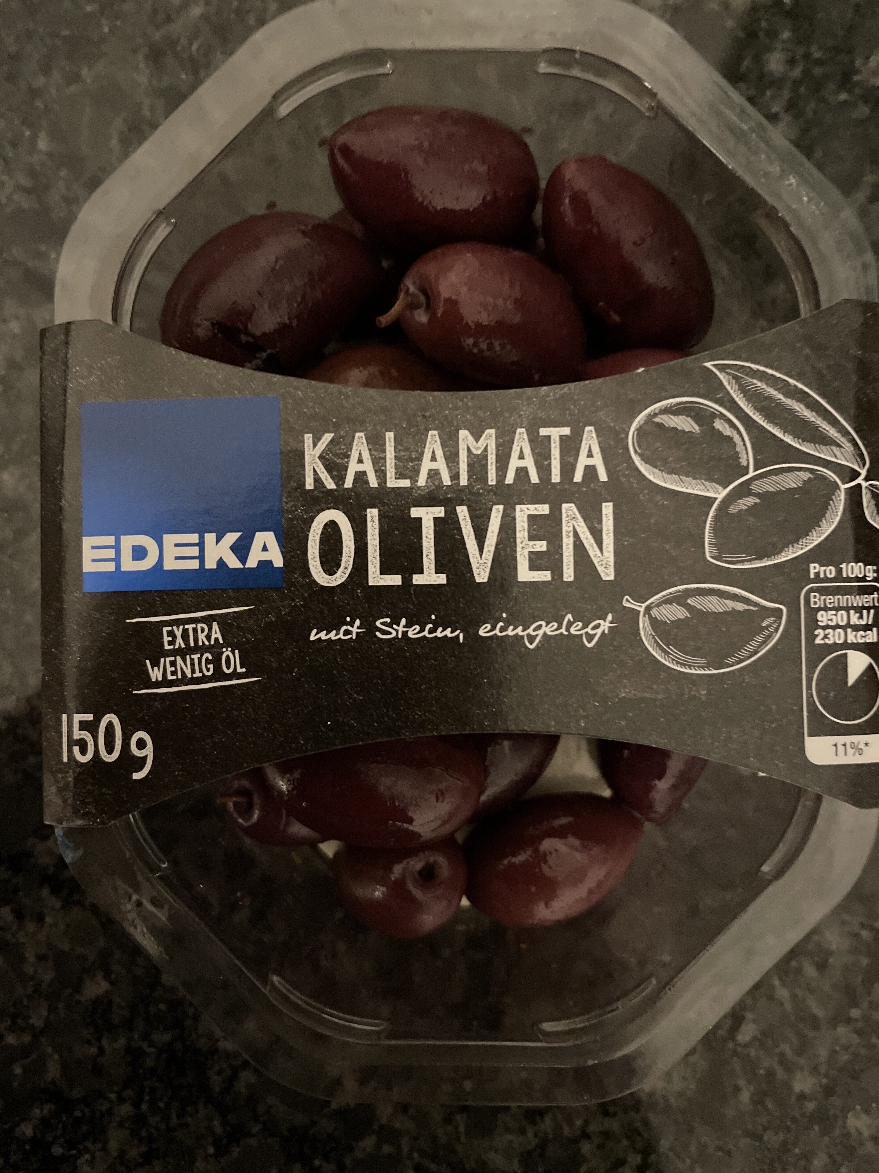 Kalamata Oliven mit Stein, eingelegt - Produkt