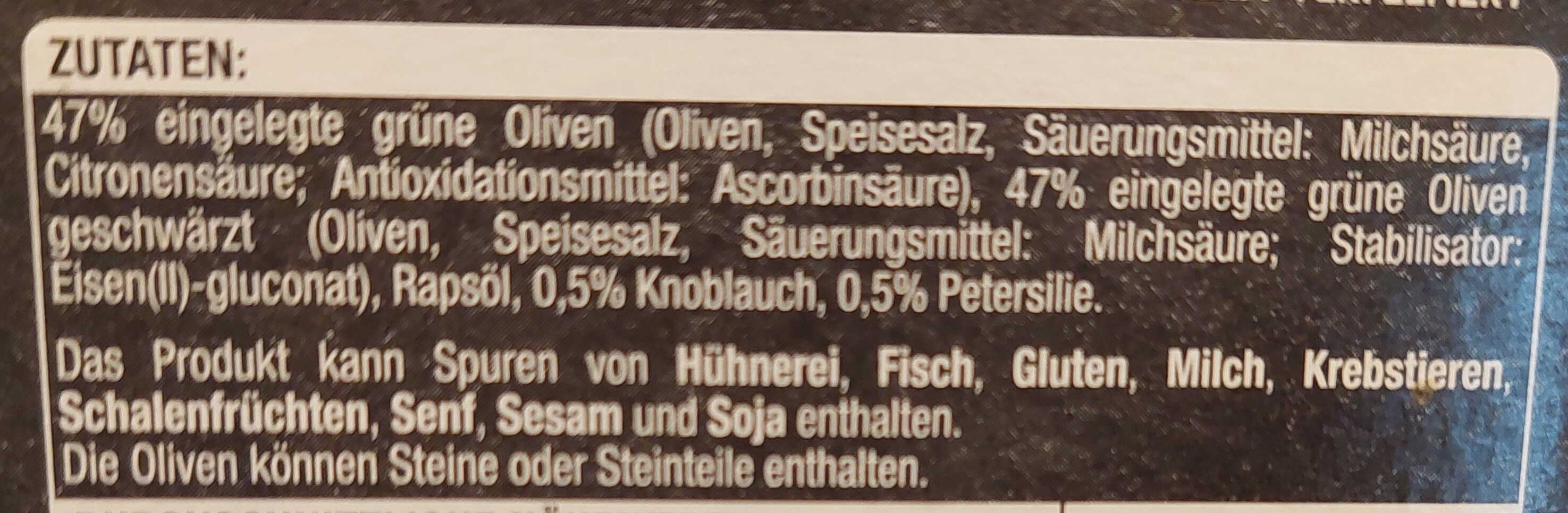 Olivenmix - Zutaten