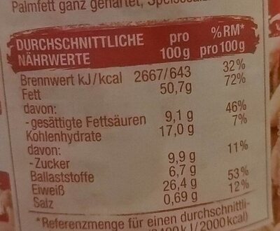 Crunchy Erdnuss-Creme - Nutrition facts - de