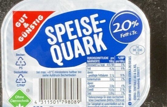 Speisequark 20% - Produkt
