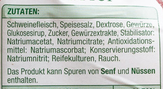 Delikatess Schinken Würfel - Zutaten