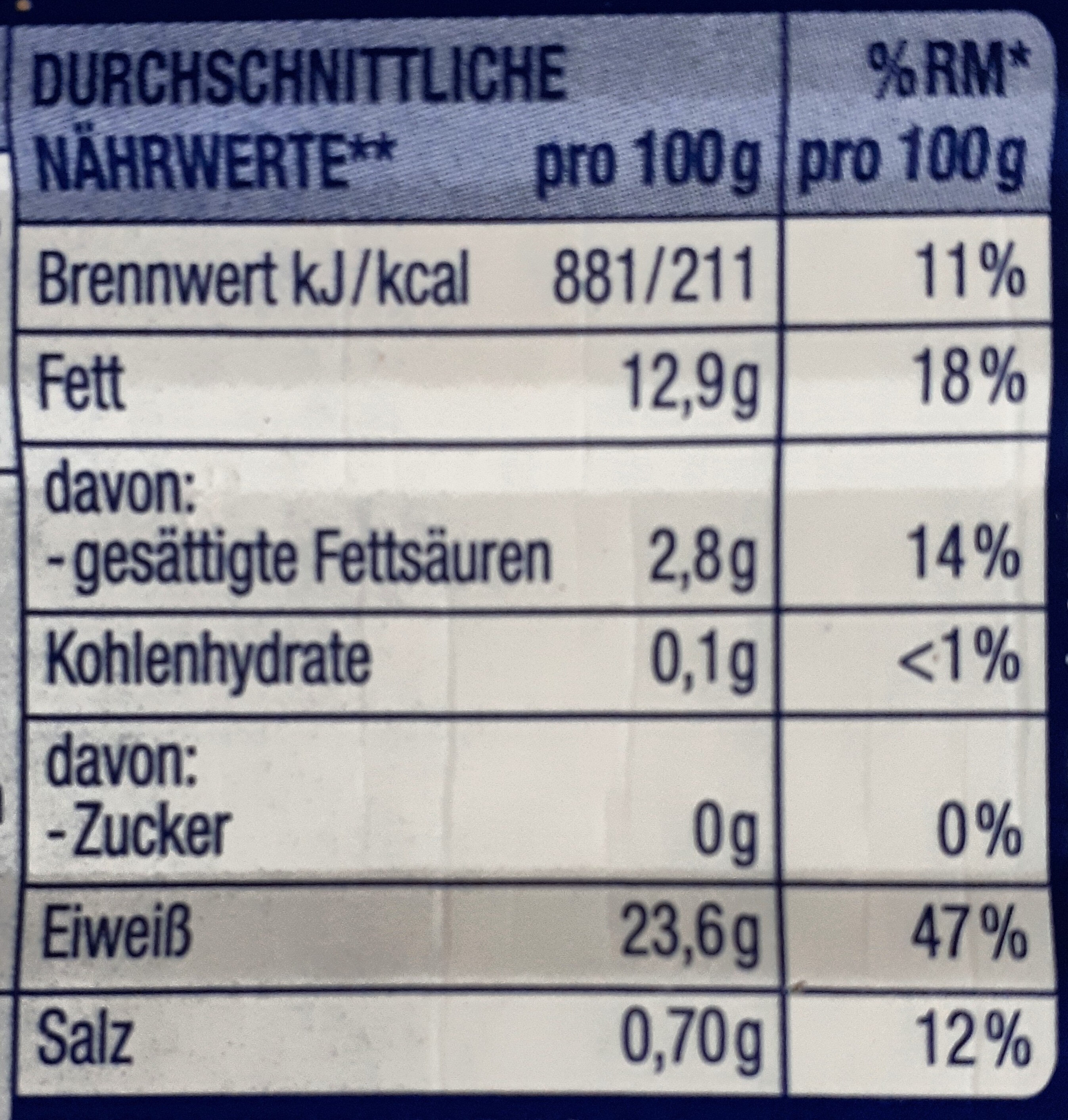 Sardinen in Sonnenblumenöl - Nutrition facts - de