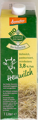 Heumilch 3,8% Fett - 3